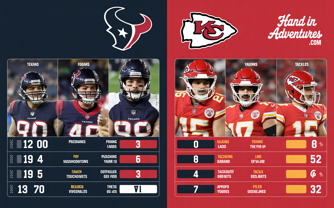 Texans vs Kansas City Chiefs Match Player Stats Overview