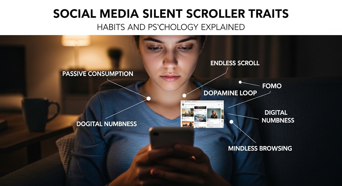 social media silent scroller traits
