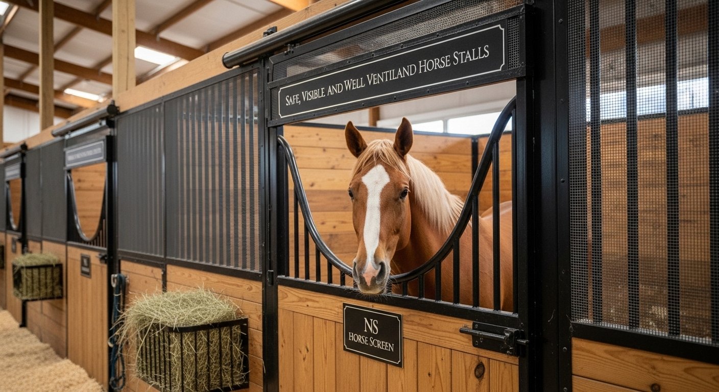 NS Horse Screen: Safe, Visible, and Well-Ventilated Horse Stalls