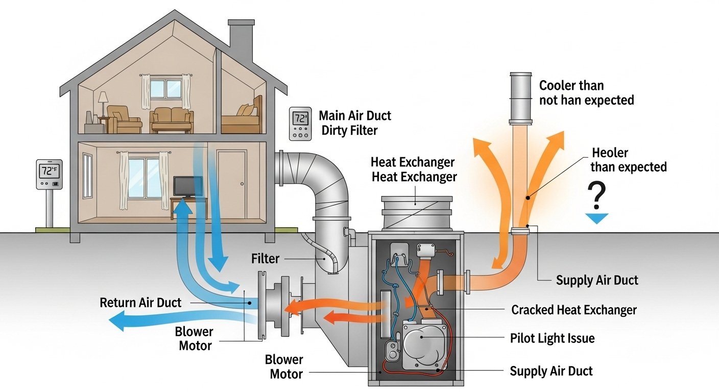 Why Does a Furnace Blow Air That Feels Cooler Than Expected?