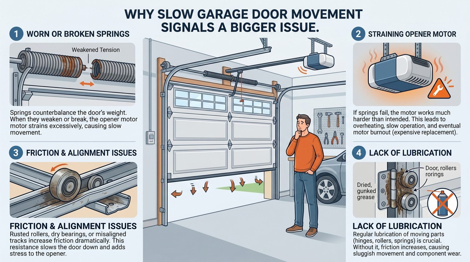 Why Can Slow Garage Door Movement Signal a Bigger Issue?