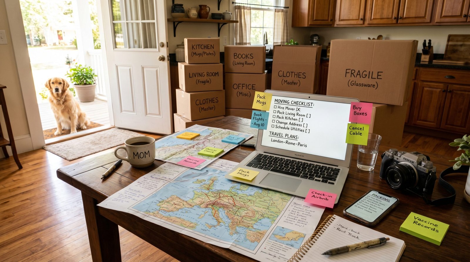 Practical Travel Planning and Secure Storage for Busy Family Moves